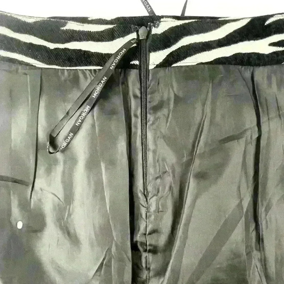 Morgan de Toi Zebra  Mini Skirt, S, Faux Wool Boho Y2K Sexy Goth Festival Style - Picture 14 of 16
